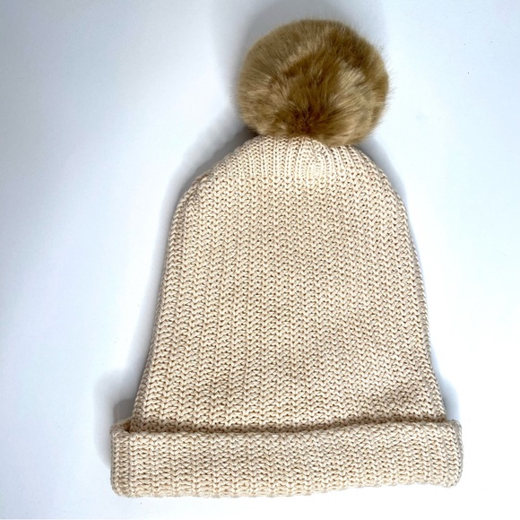 Love Your Melon Neutral Knit Pom Beanie - Picture 4 of 8